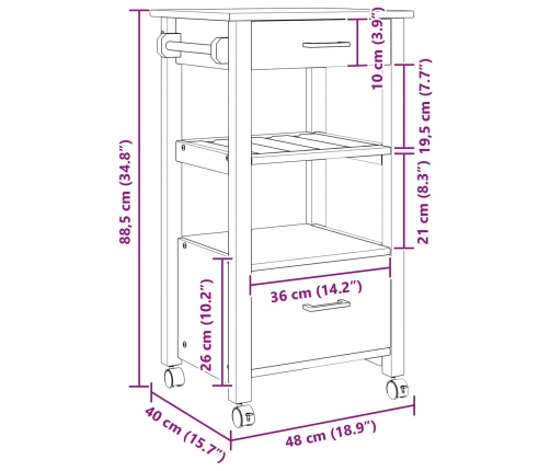 Virtuves Ratiņš Vienkrāsains Melna Vidaxl