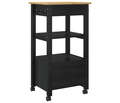 Virtuves Ratiņš Vienkrāsains Melna Vidaxl