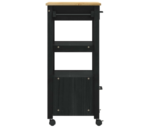 Virtuves Ratiņš Vienkrāsains Melna Vidaxl