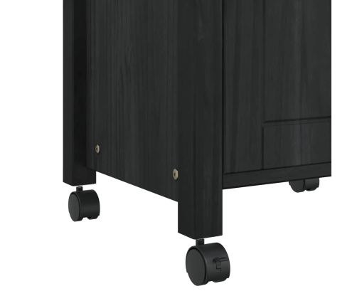 Virtuves Ratiņš Vienkrāsains Melna Vidaxl