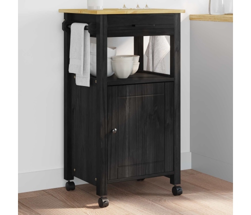 Virtuves Ratiņš Vienkrāsains Melna Vidaxl