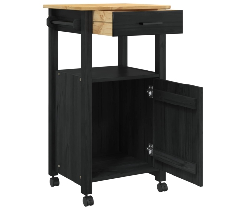 Virtuves Ratiņš Vienkrāsains Melna Vidaxl