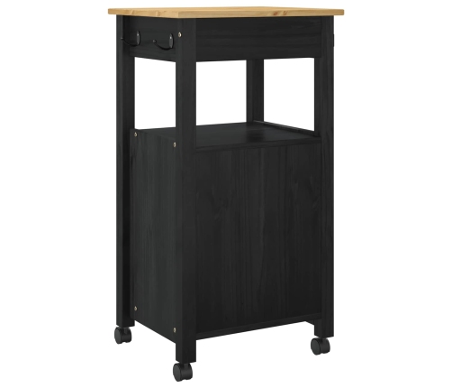 Virtuves Ratiņš Vienkrāsains Melna Vidaxl