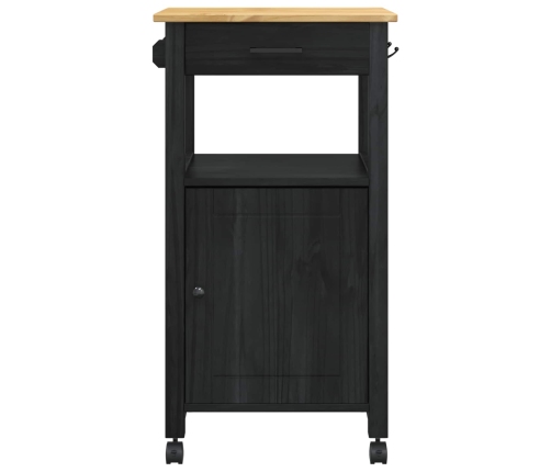 Virtuves Ratiņš Vienkrāsains Melna Vidaxl