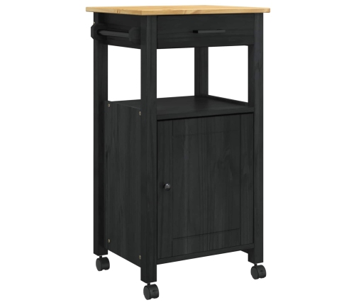 Virtuves Ratiņš Vienkrāsains Melna Vidaxl