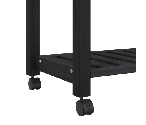 Virtuves Ratiņš Vienkrāsains Melna 88.5 X 40 X 84 Cm Vidaxl