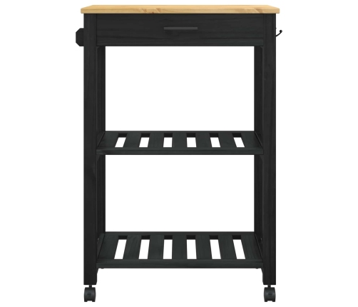 Virtuves Ratiņš Vienkrāsains Melna 88.5 X 40 X 84 Cm Vidaxl