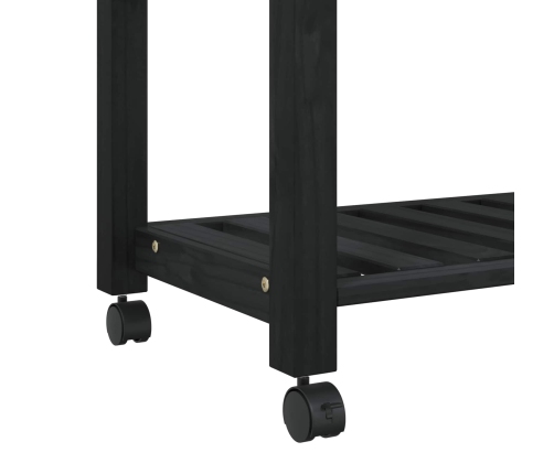 Virtuves Ratiņš Vienkrāsains Melna 88.5 X 40 X 84 Cm Vidaxl