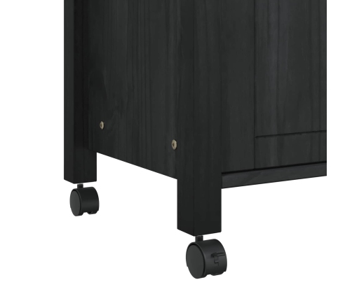 Virtuves Ratiņš Vienkrāsains Melna 88,5 X 40 X 48 Cm Vidaxl