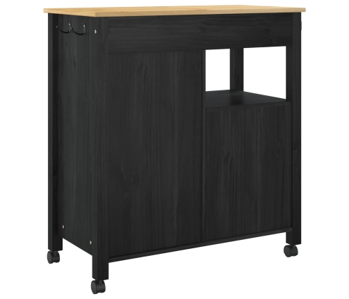 Virtuves Ratiņš Vienkrāsains Melna Vidaxl