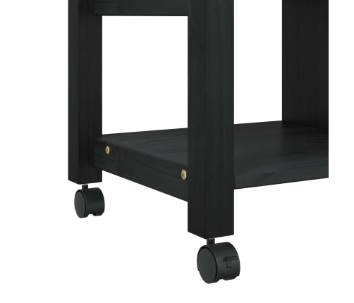 Virtuves Ratiņš Melna Vidaxl