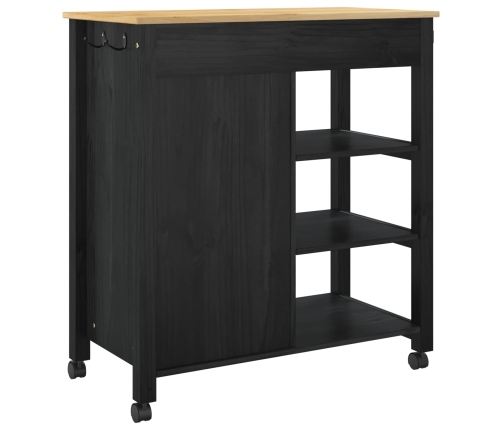 Virtuves Ratiņš Melna Vidaxl