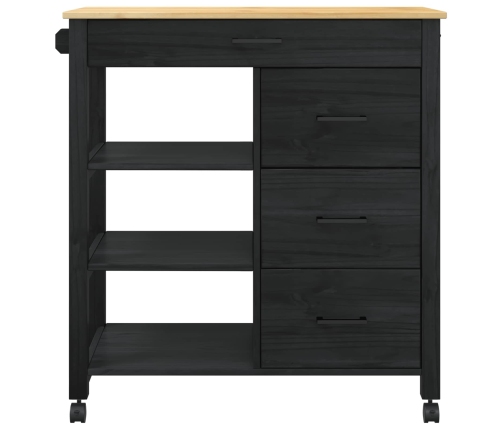 Virtuves Ratiņš Melna Vidaxl