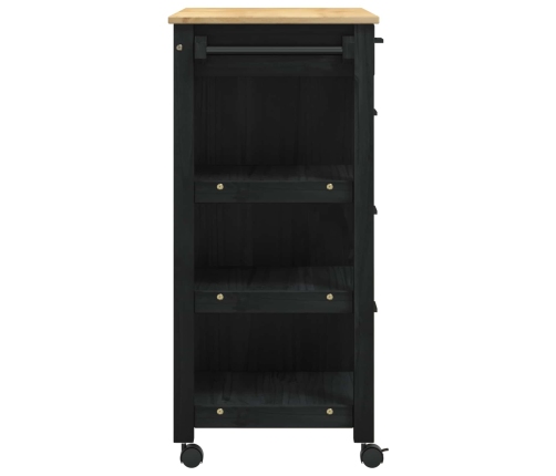 Virtuves Ratiņš Melna Vidaxl