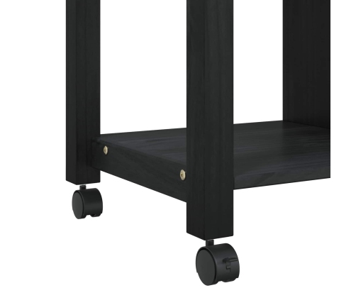 Virtuves Ratiņš Vienkrāsains Melna Vidaxl