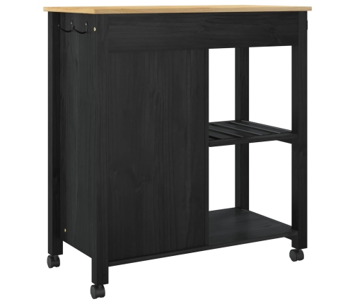 Virtuves Ratiņš Vienkrāsains Melna Vidaxl