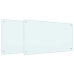 Virtuves Aizsargpanelis 2 Pcs Balts 90 X 50 Cm Rūdīts Stikls Vidaxl