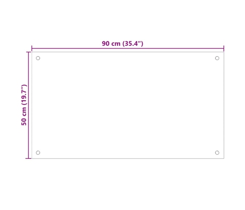 Virtuves Aizsargpanelis 2 Pcs Balts 90 X 50 Cm Rūdīts Stikls Vidaxl