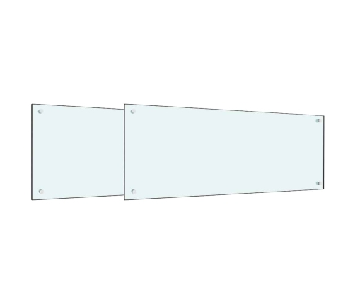 Virtuves Aizsargpanelis 2 Pcs Balts 100 X 40 Cm Rūdīts Stikls Vidaxl