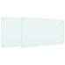 Virtuves Aizsargpanelis 2 Pcs Balts 100 X 60 Cm Rūdīts Stikls Vidaxl