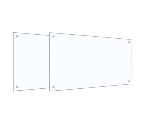 Virtuves Aizsargpanelis 2 Pcs Caurspīdīgs 90 X 50 Cm Vidaxl