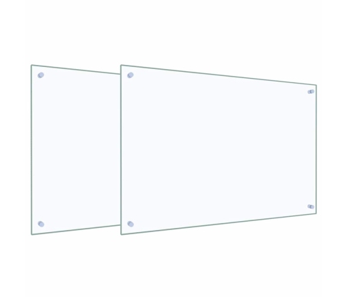 Virtuves Aizsargpanelis 2 Pcs Caurspīdīgs 90 X 60 Cm Vidaxl