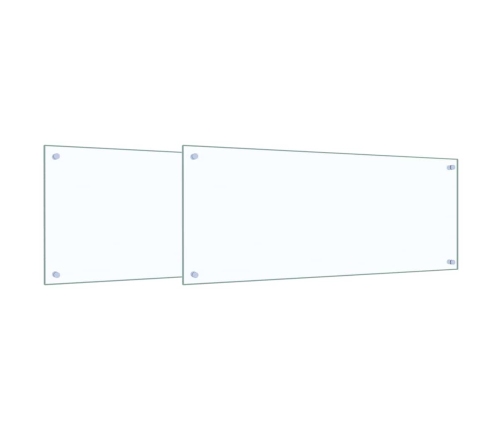 Virtuves Aizsargpanelis 2 Pcs Caurspīdīgs 100 X 40 Cm Vidaxl