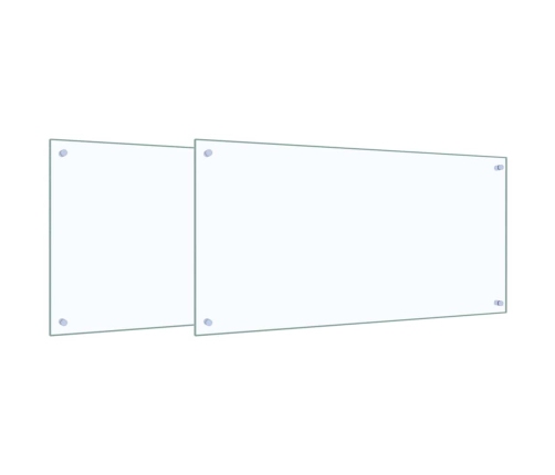 Virtuves Aizsargpanelis 2 Pcs Caurspīdīgs 100 X 50 Cm Vidaxl