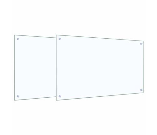 Virtuves Aizsargpanelis 2 Pcs Caurspīdīgs 100 X 60 Cm Vidaxl