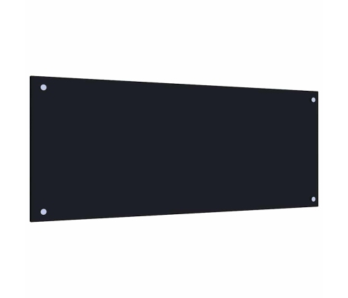 Virtuves Aizsargpanelis 2 Pcs Melna 100 X 40 Cm Rūdīts Stikls Vidaxl