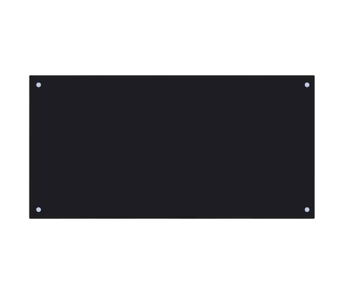 Virtuves Aizsargpanelis 2 Pcs Melna 100 X 50 Cm Rūdīts Stikls Vidaxl