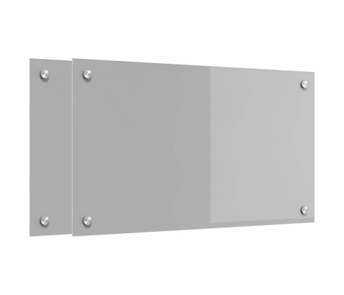 Virtuves Aizsargpanelis 2 Pcs Gaiši Pelēks 70 X 40 Cm Vidaxl