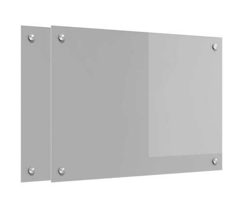 Virtuves Aizsargpanelis 2 Pcs Gaiši Pelēks 70 X 50 Cm Vidaxl