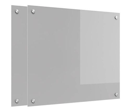 Virtuves Aizsargpanelis 2 Pcs Gaiši Pelēks 70 X 60 Cm Vidaxl