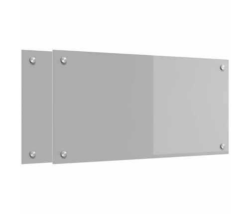 Virtuves Aizsargpanelis 2 Pcs Gaiši Pelēks 80 X 40 Cm Vidaxl