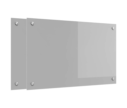 Virtuves Aizsargpanelis 2 Pcs Gaiši Pelēks 80 X 50 Cm Vidaxl