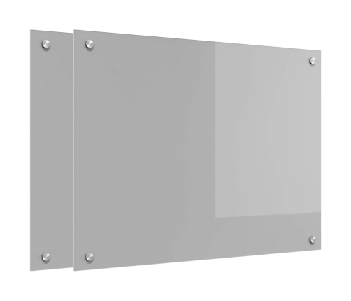 Virtuves Aizsargpanelis 2 Pcs Gaiši Pelēks 80 X 60 Cm Vidaxl