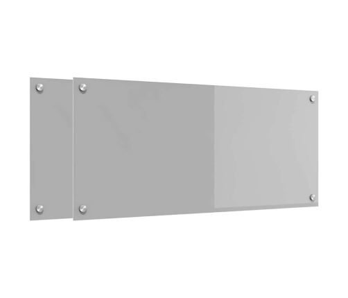 Virtuves Aizsargpanelis 2 Pcs Gaiši Pelēks 90 X 40 Cm Vidaxl