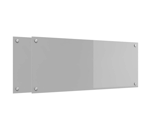 Virtuves Aizsargpanelis 2 Pcs Gaiši Pelēks 100 X 40 Cm Vidaxl