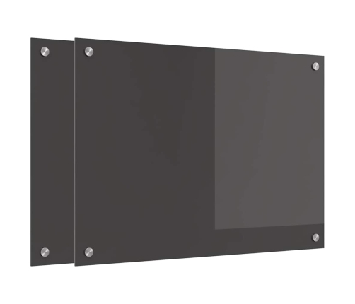 Virtuves Aizsargpanelis 2 Pcs Tumši Pelēks 70 X 50 Cm Vidaxl