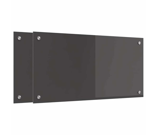 Virtuves Aizsargpanelis 2 Pcs Tumši Pelēks 80 X 40 Cm Vidaxl