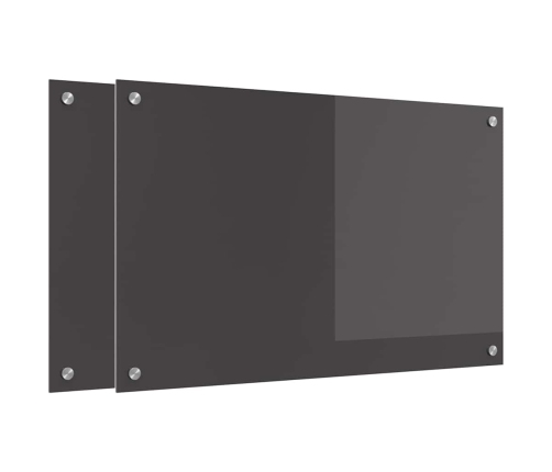 Virtuves Aizsargpanelis 2 Pcs Tumši Pelēks 80 X 50 Cm Vidaxl