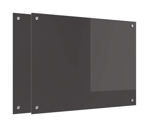 Virtuves Aizsargpanelis 2 Pcs Tumši Pelēks 80 X 60 Cm Vidaxl