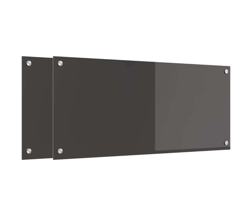 Virtuves Aizsargpanelis 2 Pcs Tumši Pelēks 90 X 40 Cm Vidaxl