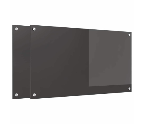 Virtuves Aizsargpanelis 2 Pcs Tumši Pelēks 90 X 50 Cm Vidaxl