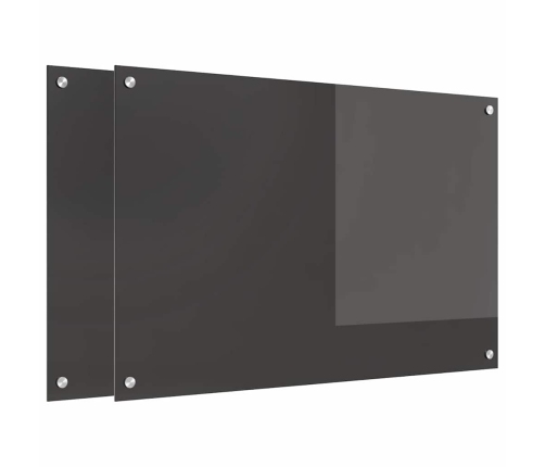 Virtuves Aizsargpanelis 2 Pcs Tumši Pelēks 90 X 60 Cm Vidaxl