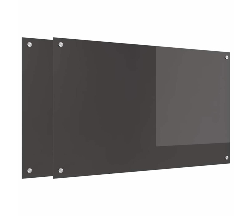 Virtuves Aizsargpanelis 2 Pcs Tumši Pelēks 100 X 60 Cm Vidaxl