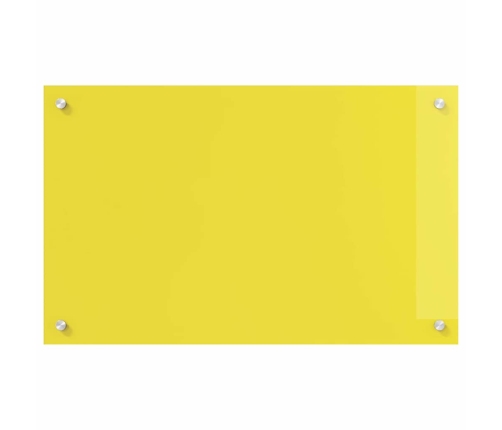 Virtuves Aizsargpanelis 2 Pcs Dzeltena 80 X 50 Cm Rūdīts Stikls Vidaxl