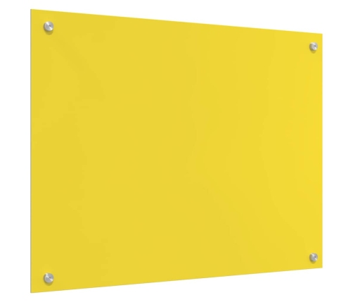 Virtuves Aizsargpanelis 2 Pcs Dzeltena 80 X 60 Cm Rūdīts Stikls Vidaxl