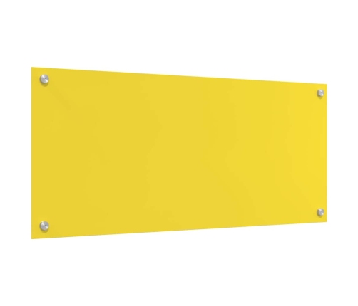Virtuves Aizsargpanelis 2 Pcs Dzeltena 90 X 40 Cm Rūdīts Stikls Vidaxl